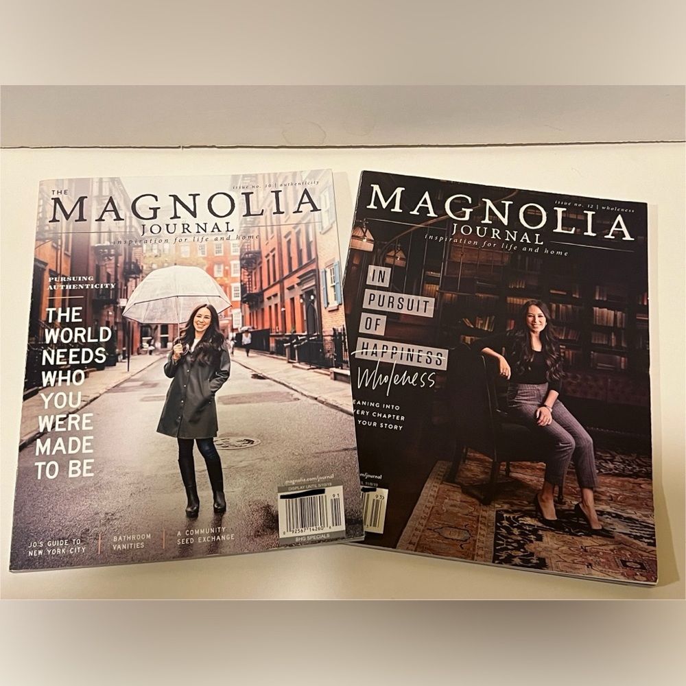 LOT OF 2 THE MAGNOLIA JOURNAL MAGAZINES.